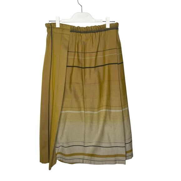 Tamaki Niime Skirt Short OS Powan Yellow Midi Japanese Artisanal Contemporary - Picture 1 of 7